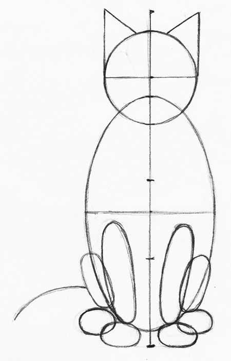 طراحی گربه مرحله 6